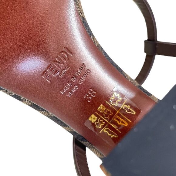 FENDI DELFINA FF & LEATHER SANDAL | Size: 38 | - Picture 5 of 14